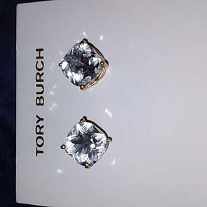 BRAND NEW - Authentic Tory Burch Swarovski Crystal Stud Earrings